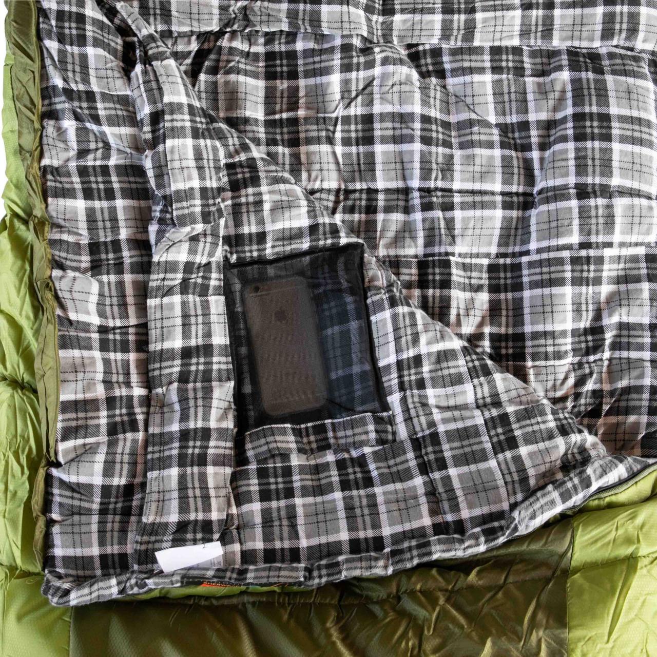 Спальний мішок Tramp Kingwood Long ковдра правий dark-olive/grey 230/100 UTRS-053L — 2