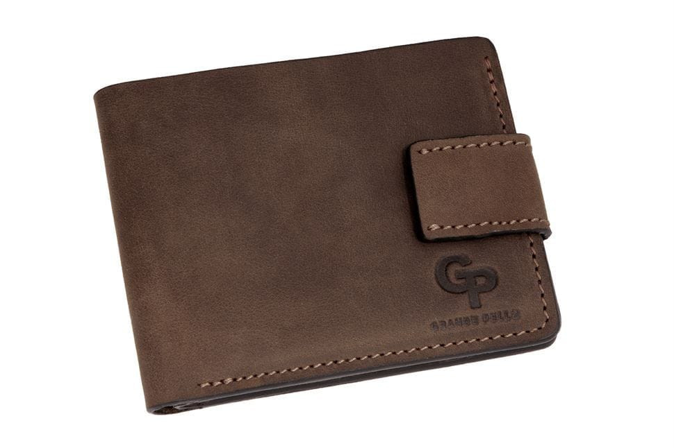 Портмоне Onda с застежкой, коричневий Grande Pelle 517120 — 3
