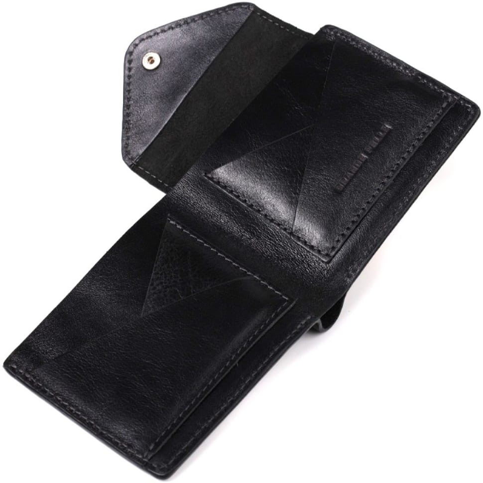 Чоловіче шкіряне портмоне чорне Grande Pelle 545610 — 2