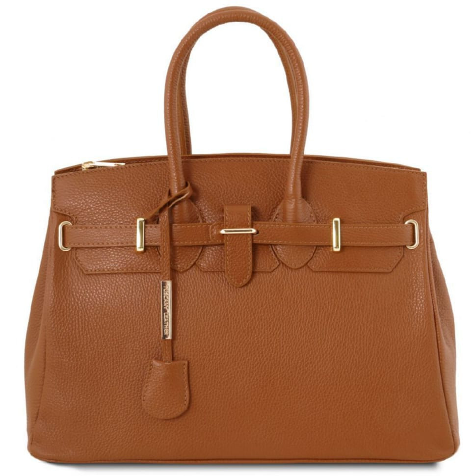 TL Bag шкіряна сумка жіноча Tuscany TL141529 (Коньяк)