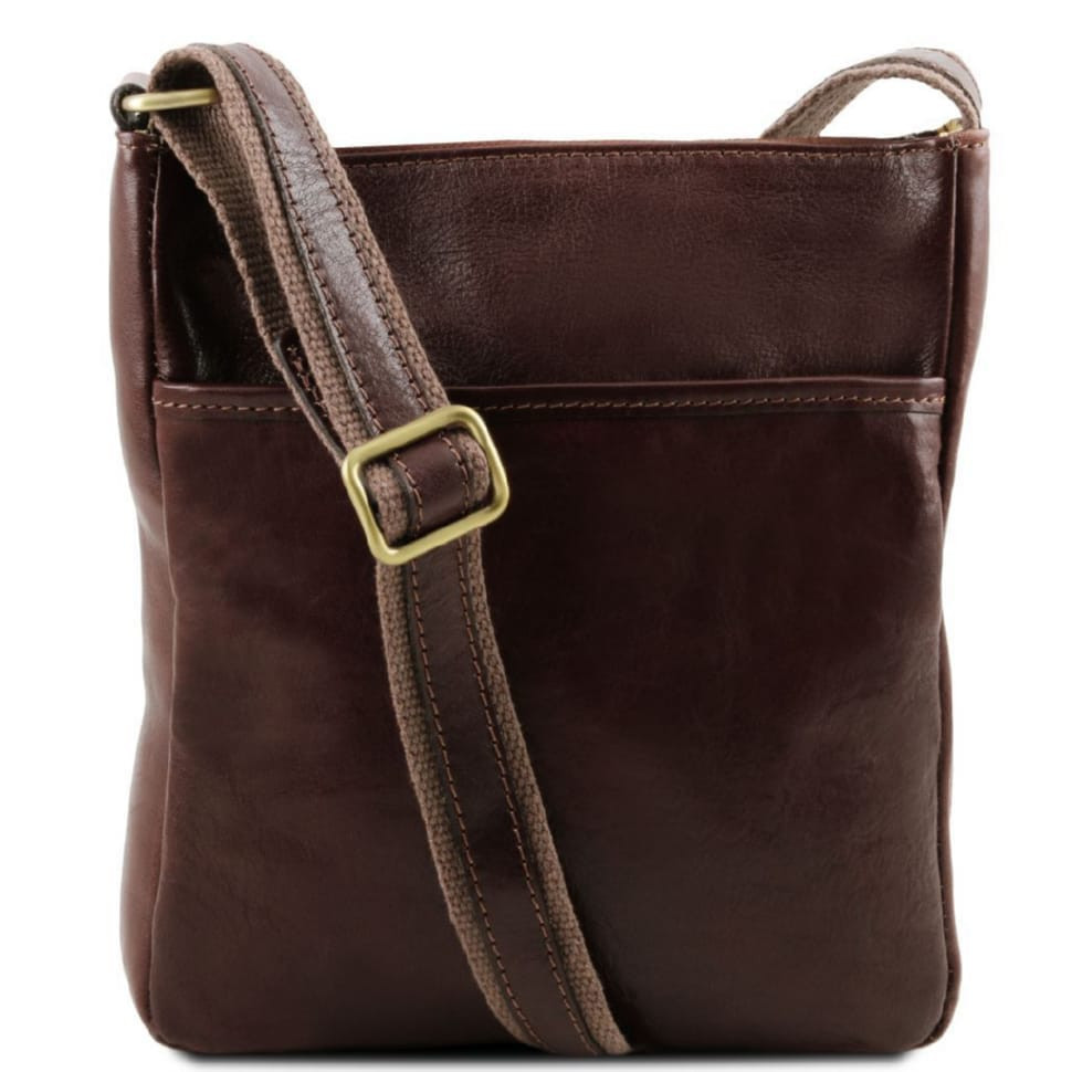 JASON - чоловіча шкіряна сумка через плече Tuscany Leather TL141300 (Темно-коричневий) — 2