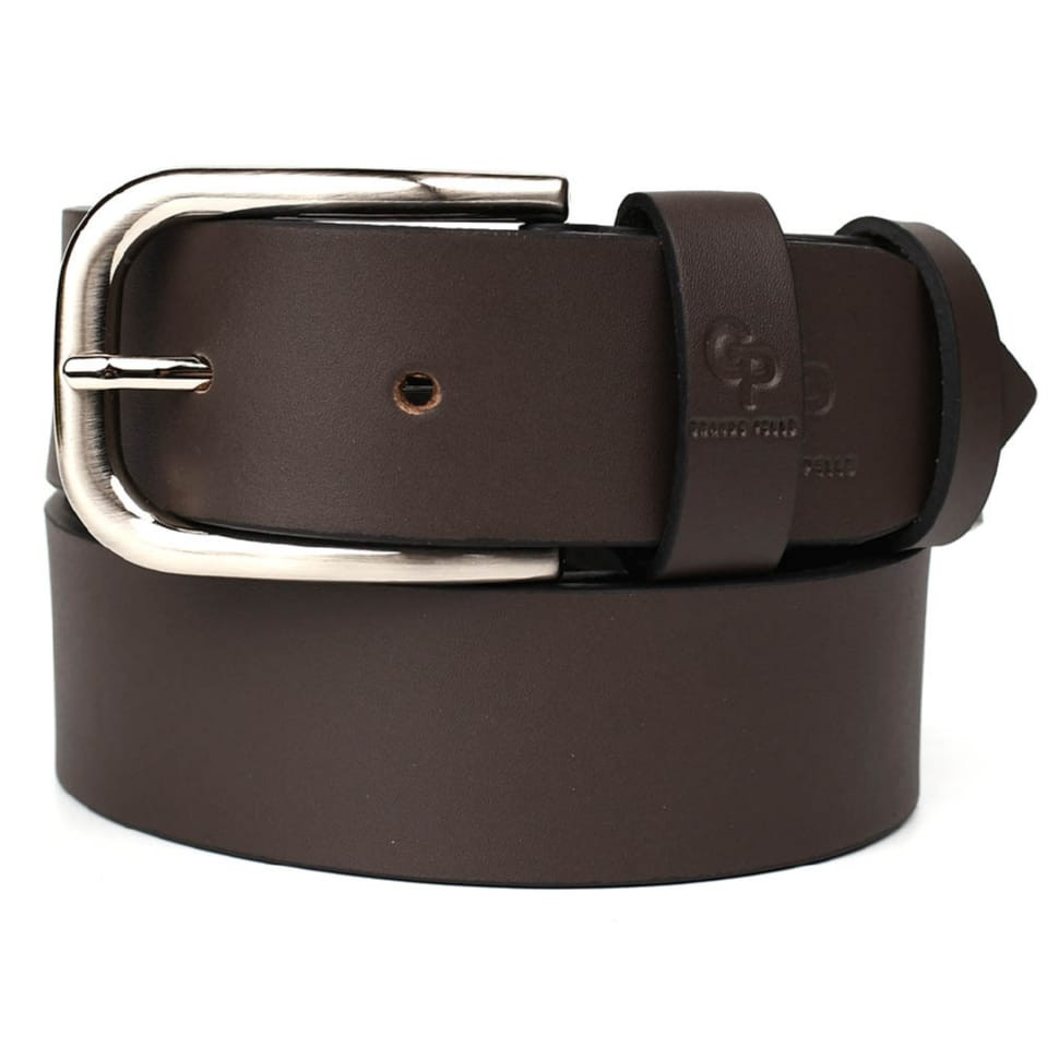 Шкіряний ремінь коричневий 40 мм Grande Pelle 413011200 — 4