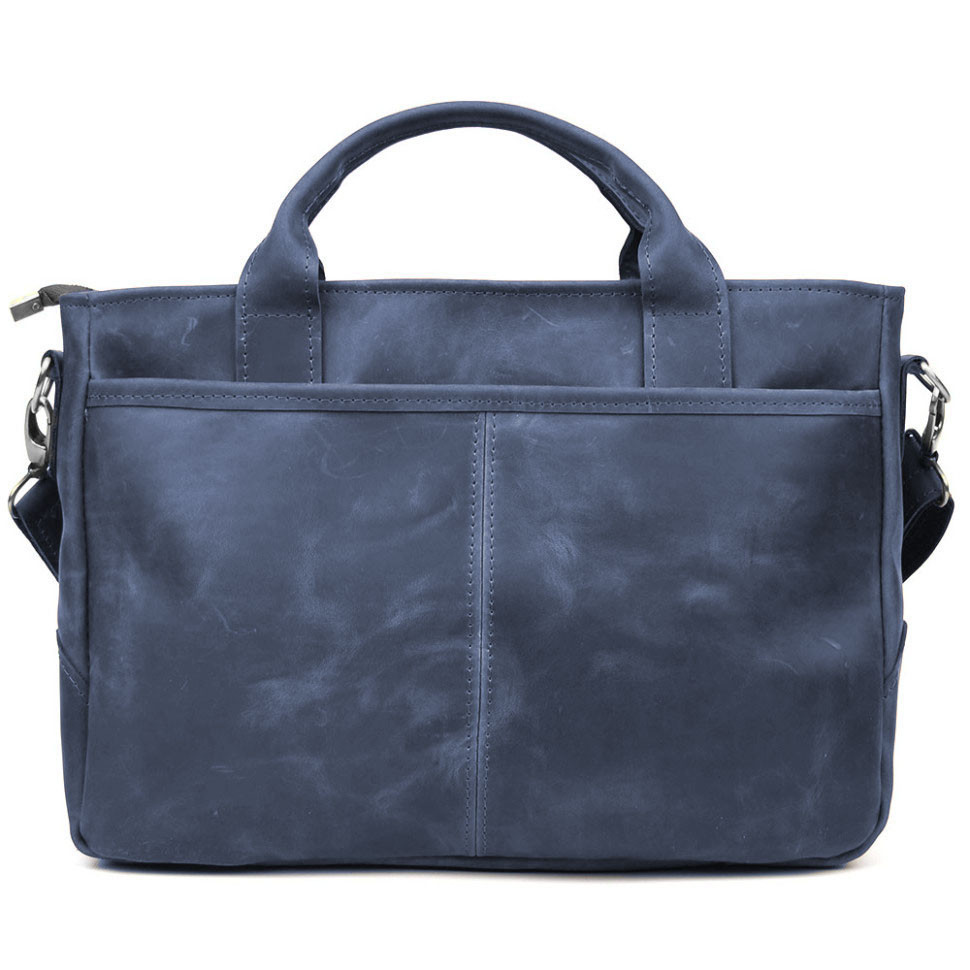 Сумка-портфель чоловіча на плечо с ручками TARWA Cиний RК-3990-3md — 3