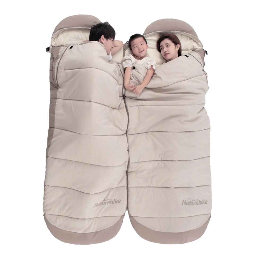 Спальний мішок з капюшоном Naturehike B400 NH21MSD11, бежевий — 3