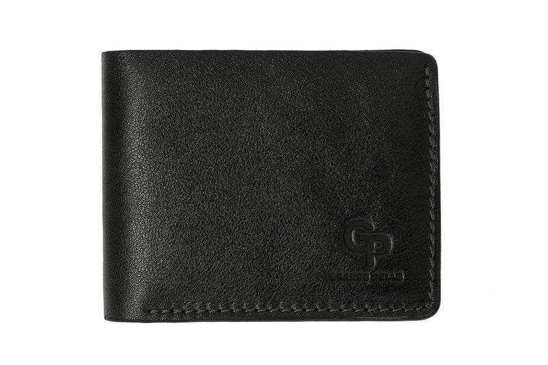Портмоне Grande Pelle Onda 507610 глянцевая шкіра чорний