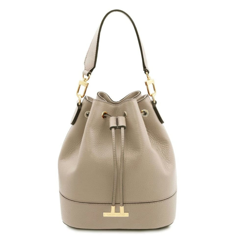 Жіноча сумка - ведро TL142146 (bucket bag) от Tuscany (світлий серо-коричневий)