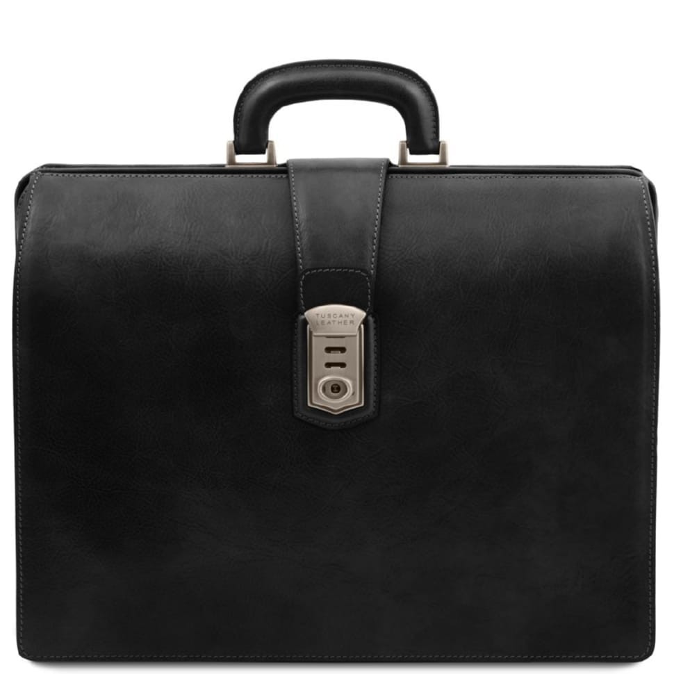 Шкіряний чоловічий портфель саквояж Canova Tuscany TL142352 (чорний)
