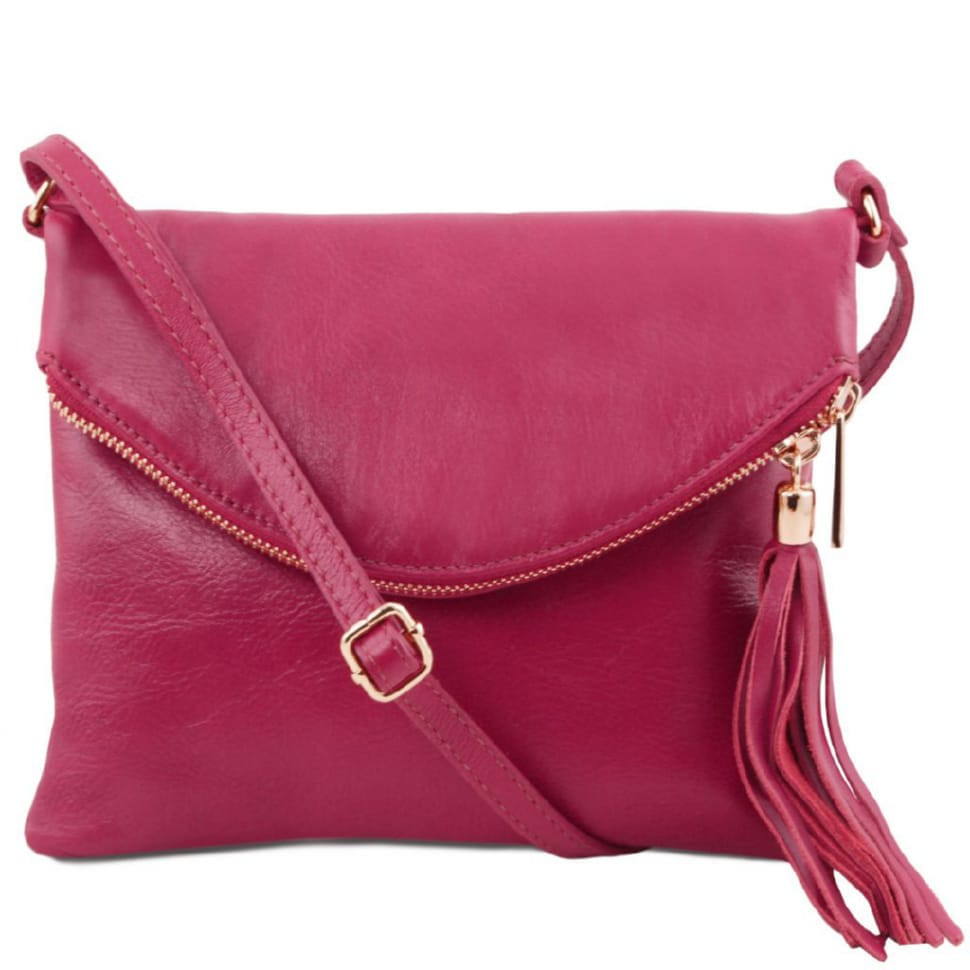 Жіноча шкіряна сумка Tuscany Leather Young Bag TL141153 (Фуксия)