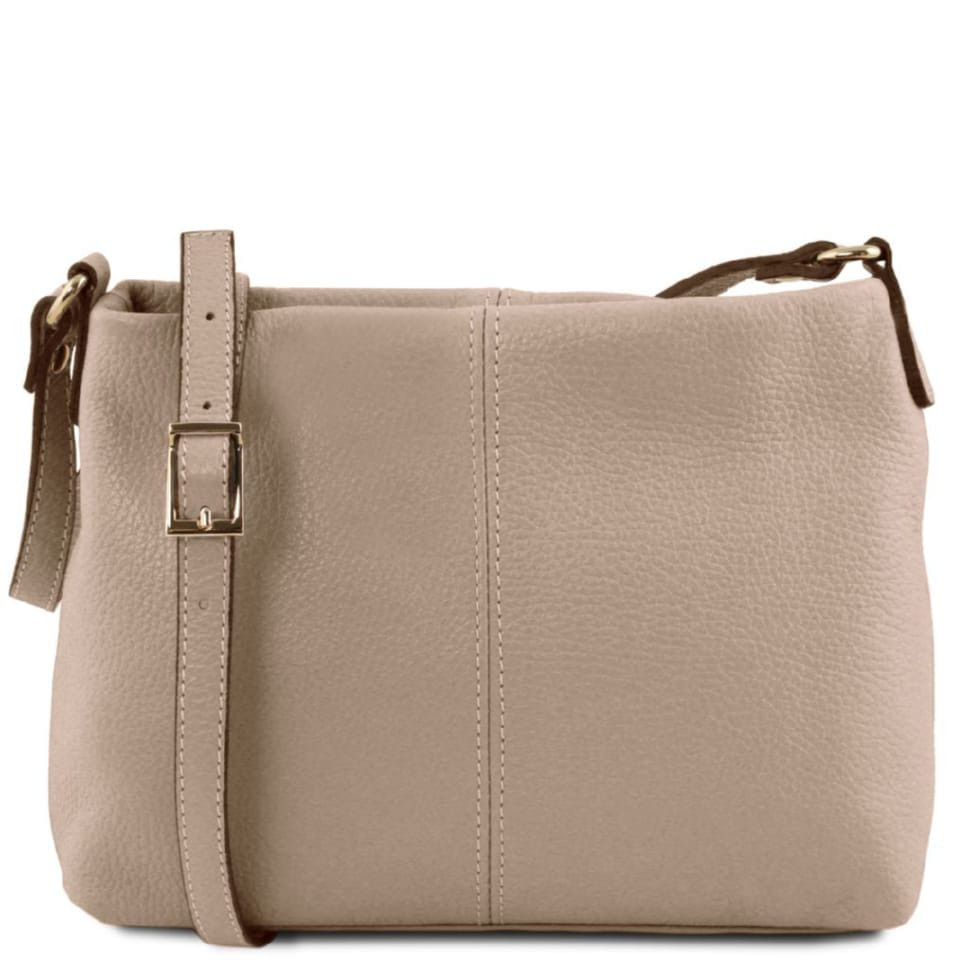 Жіноча шкіряна сумка через плече TL141720 Tuscany Leather (світлий серо-коричневий)