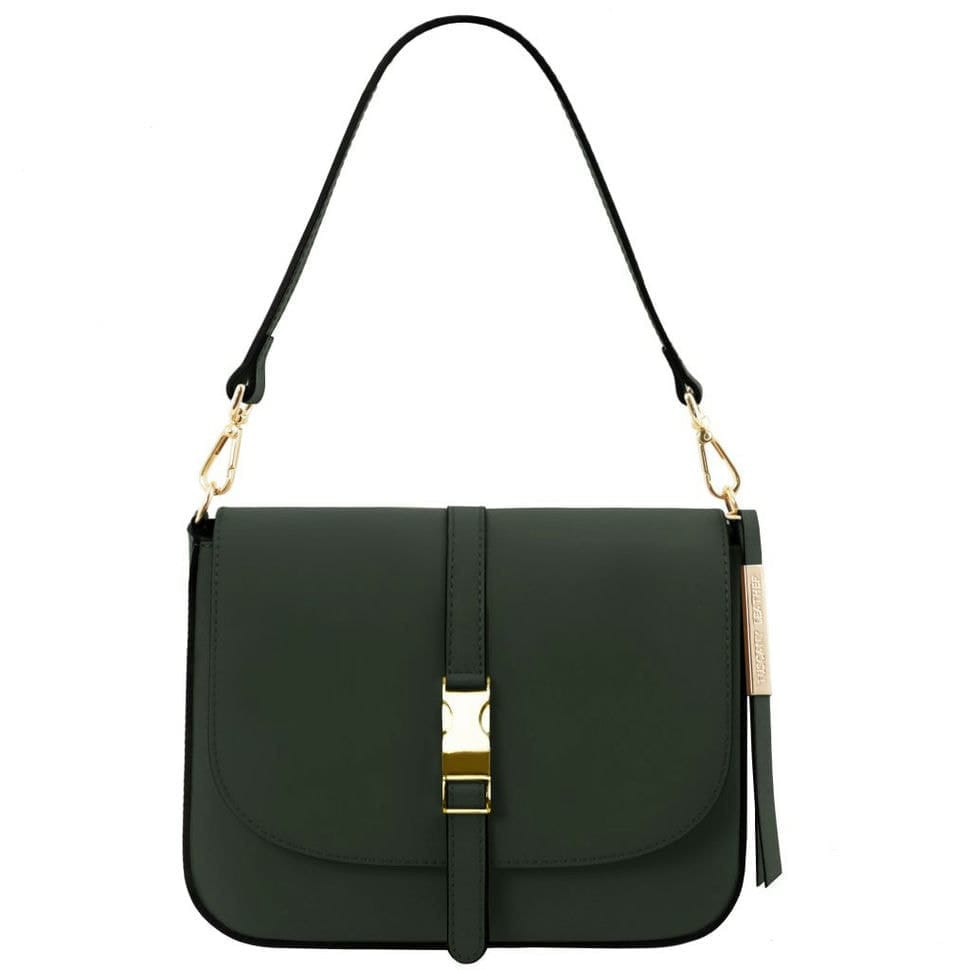 Шкіряна жіноча сумка на плечо Tuscany TL141598 Nausica (Forest Green)