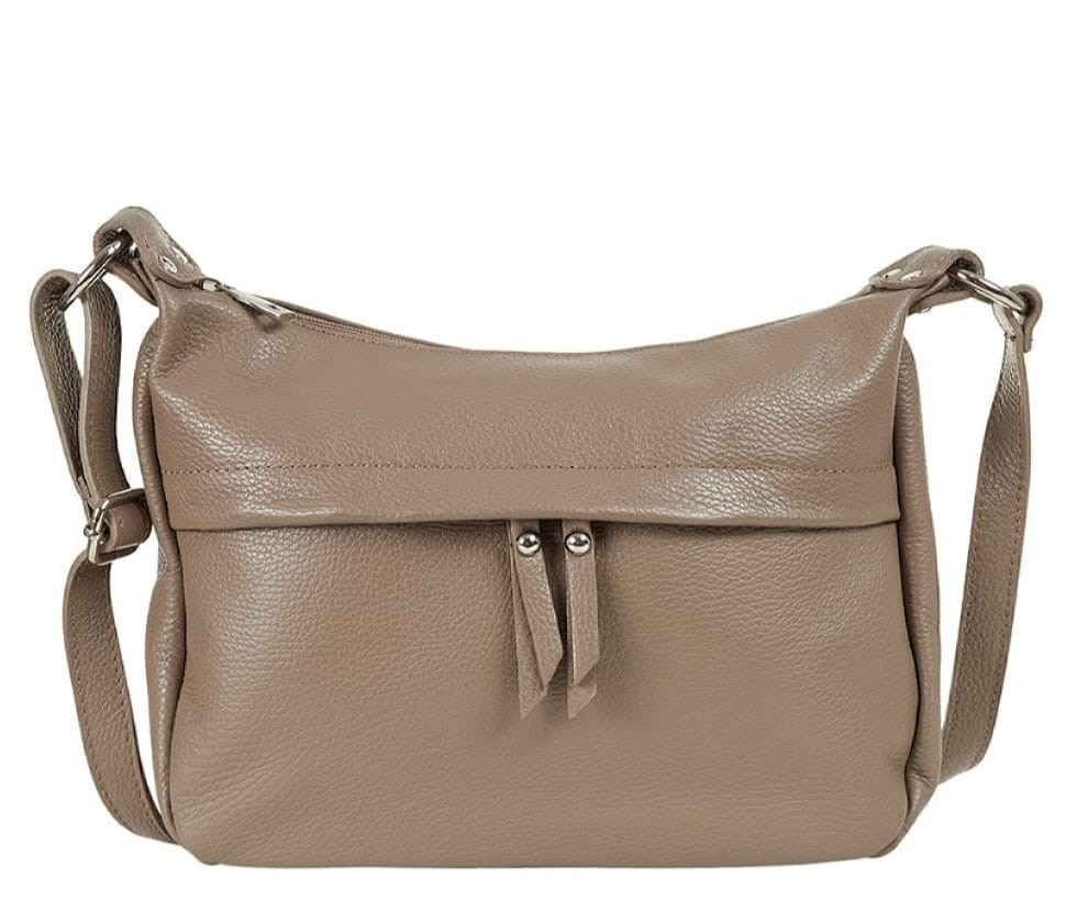 Шкіряна жіноча сумка Virginia Conti Italy - Art01355dtaupe