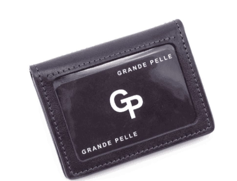 Обкладинка на права тех. паспорт ID паспорт удостоверение Grande Pelle 221670 глянцевая шкіра синій — 4