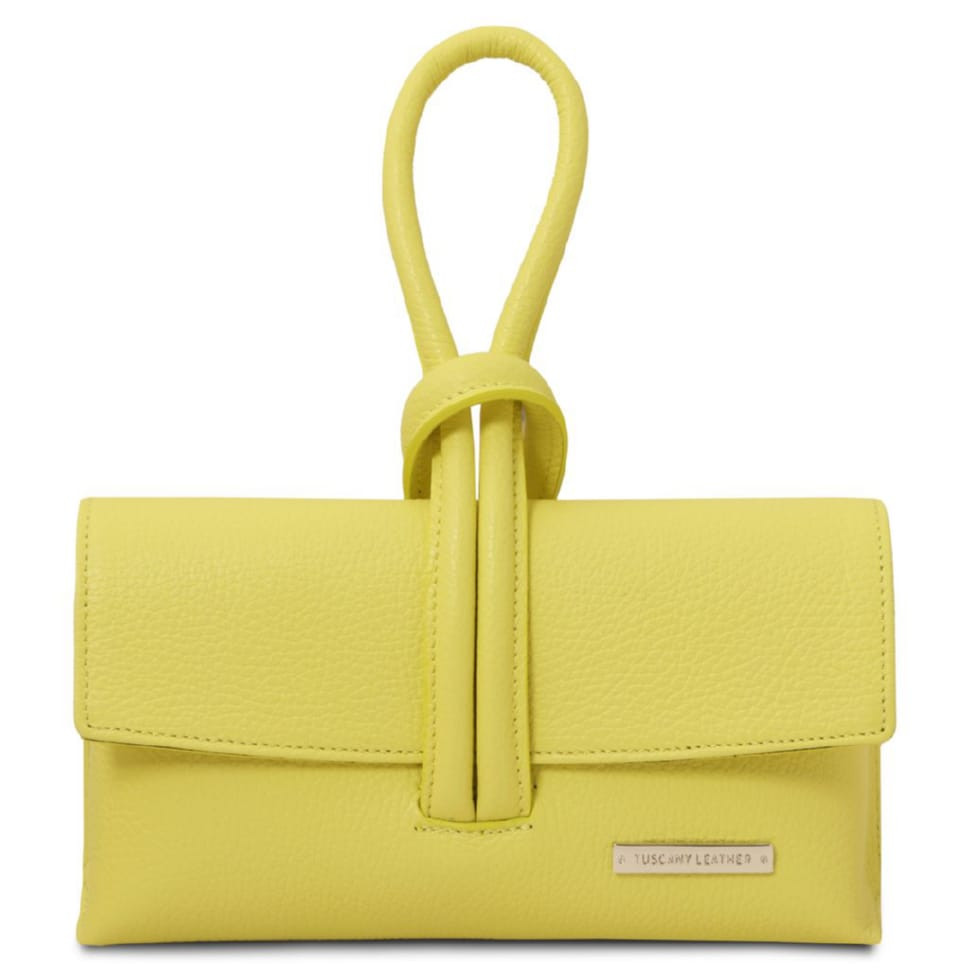 Клатч шкіряний жіночий Tuscany TL141990 (Lime Yellow)