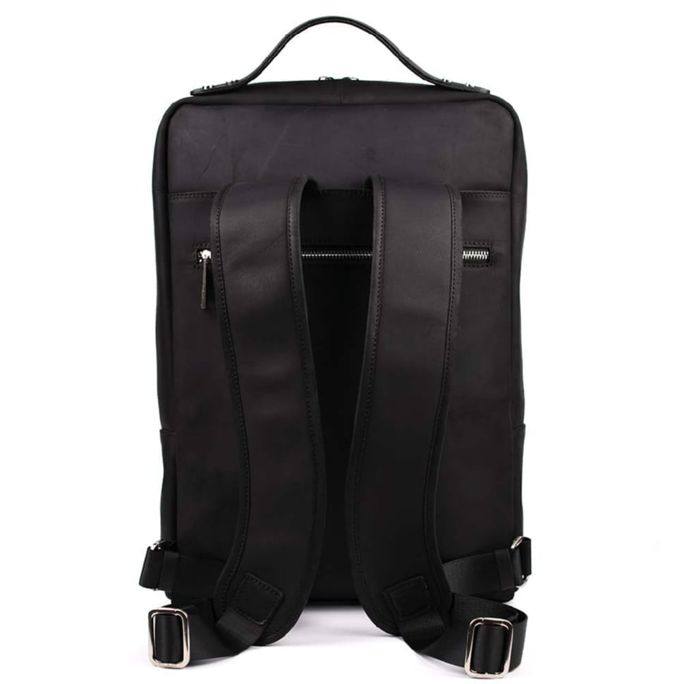 Шкіряний рюкзак для ноутбука 15" дюймов RA-1240-4lx в чорному crazy horse — 2