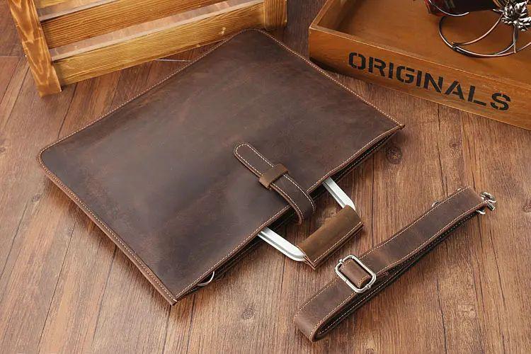 Чоловіча шкіряна папка-портфель с металлическими ручками tid14121B Tiding 1 — 4