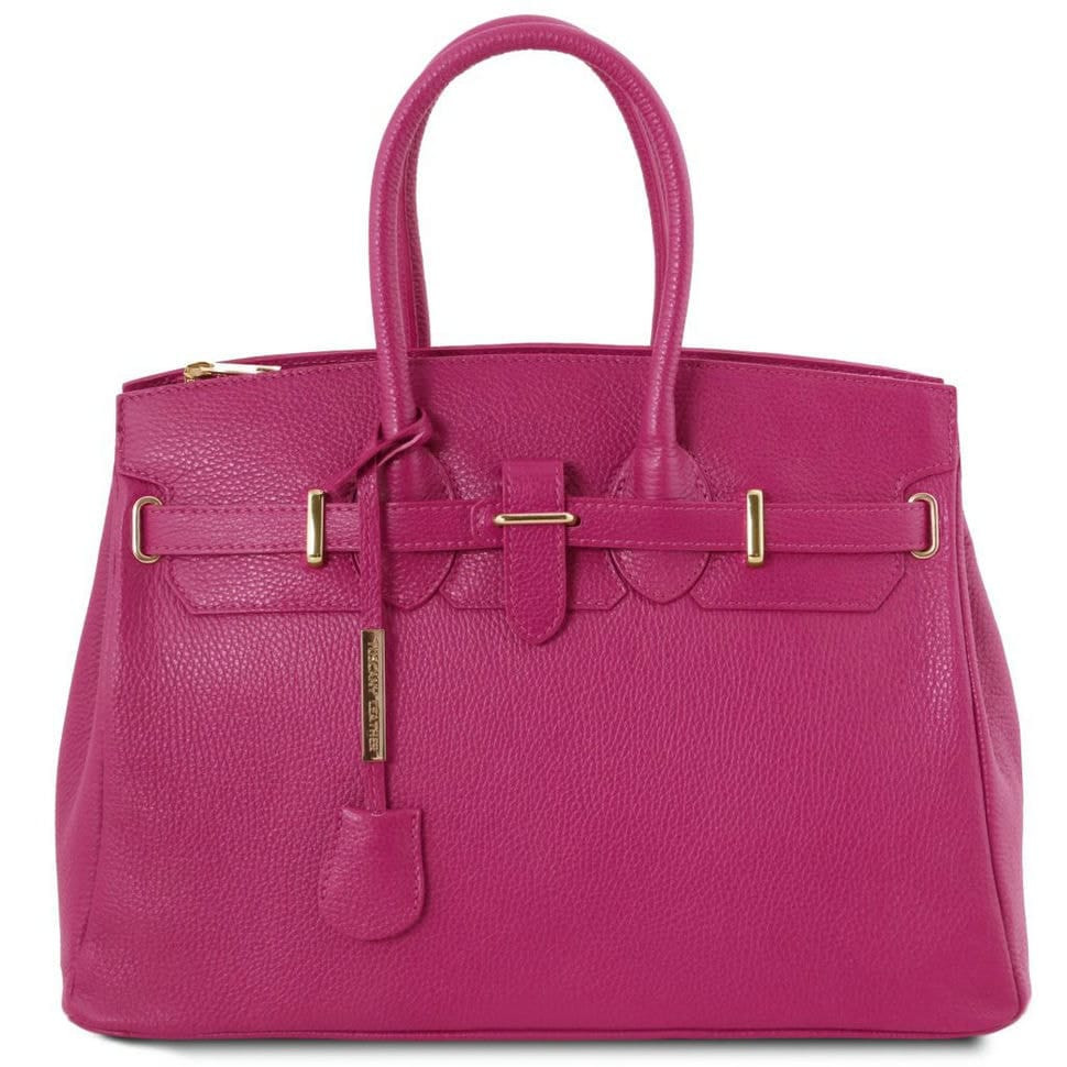 TL Bag шкіряна сумка жіноча Tuscany TL141529 (Фуксия)