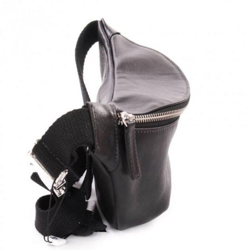 Кожаная сумка на пояс бананка Grande Pelle 741610 — 4
