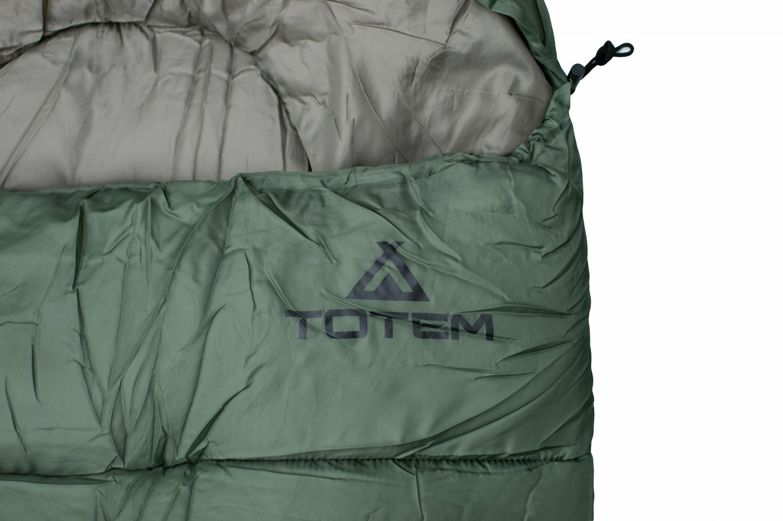 Спальний мішок Totem Fisherman XXL ковдра з капюш лівий olive 180+40/90 UTTS-013 — 2