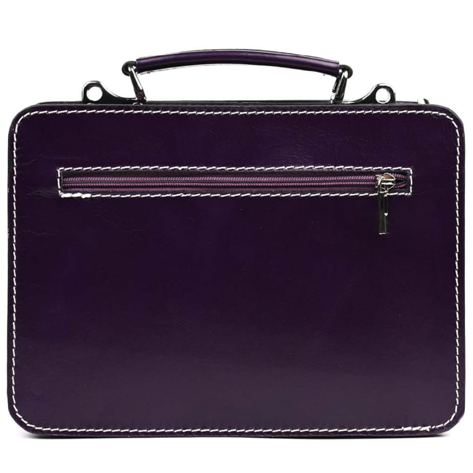 Жіночий шкіряний портфель Firenze FR7007P сливовий — 2