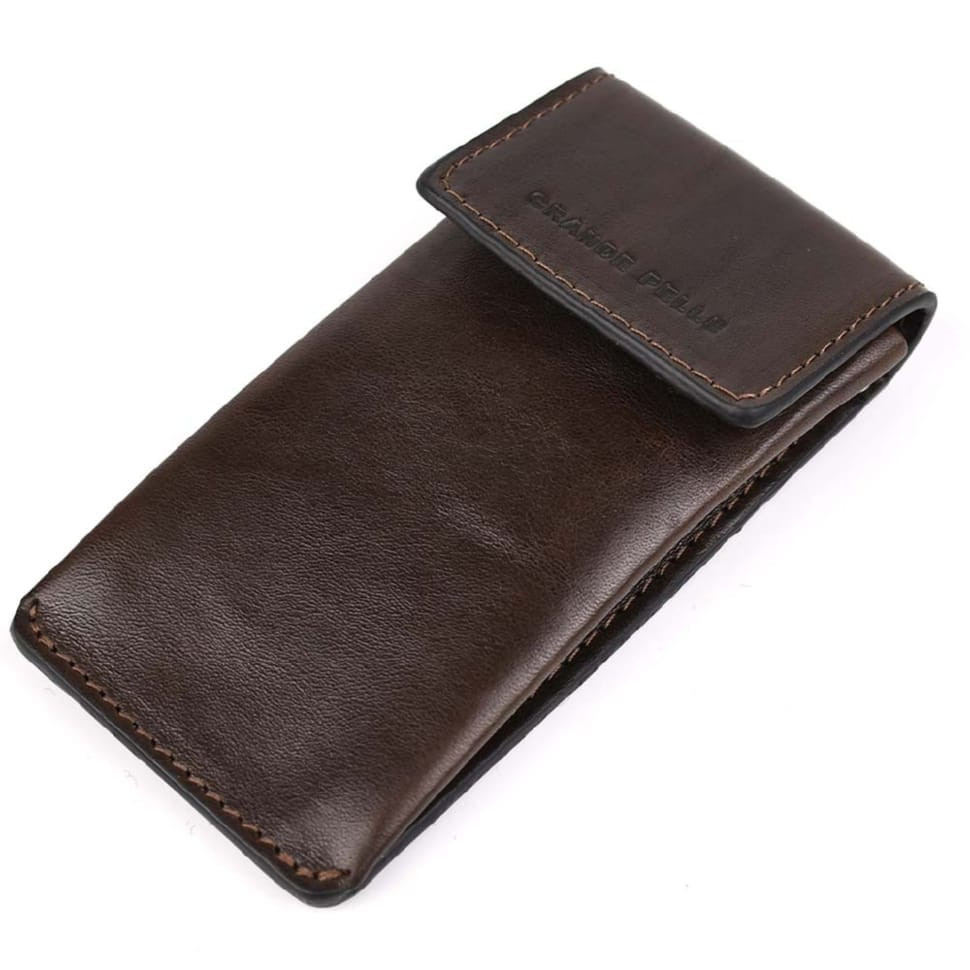 Ключница кожаная Grande Pelle 400620 коричневая глянцевая — 3