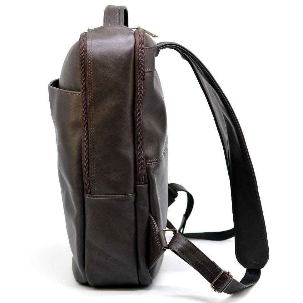 Шкіряний чоловічий рюкзак коричневий TARWA GC-7280-3md — 4