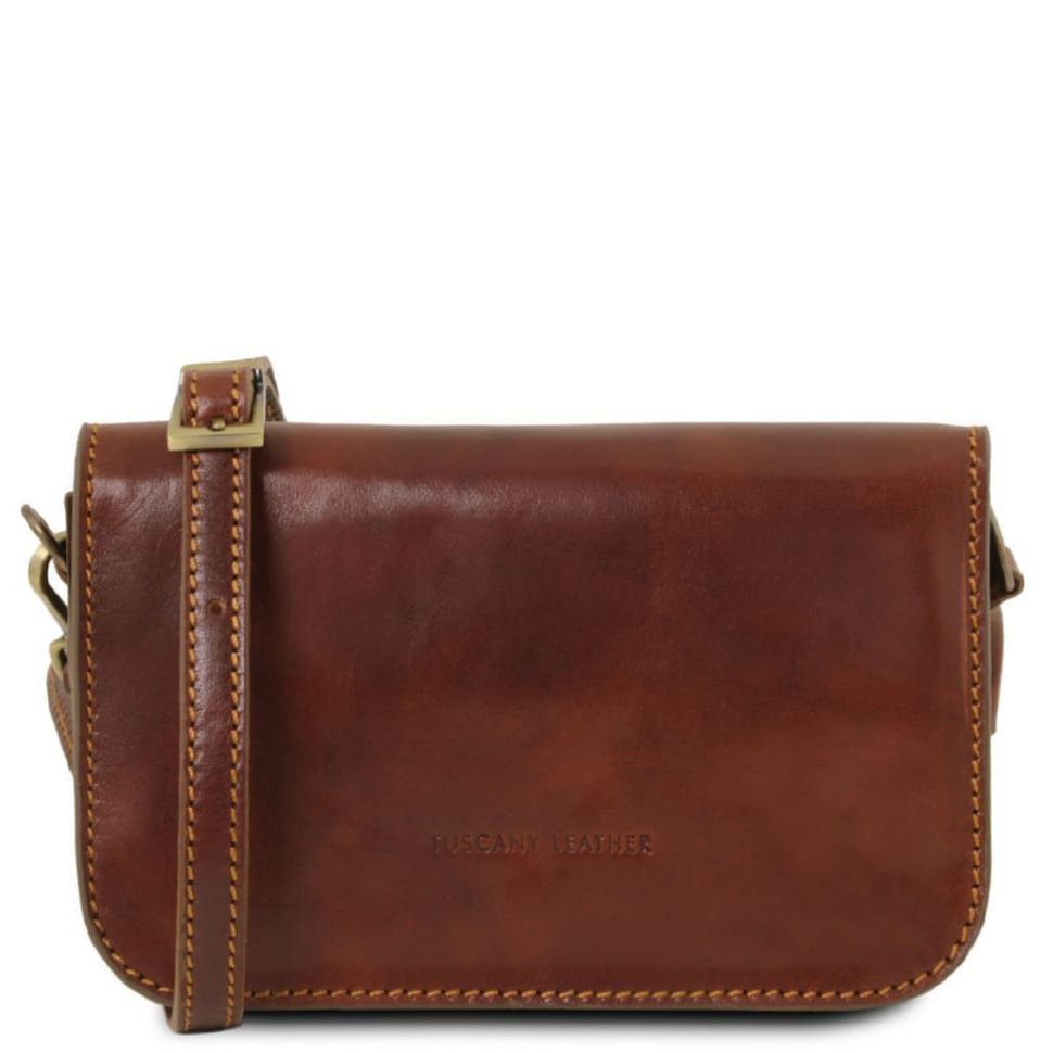 Жіноча шкіряна сумка через плече CARMEN TL141713 TUSCANY LEATHER (коричневий)