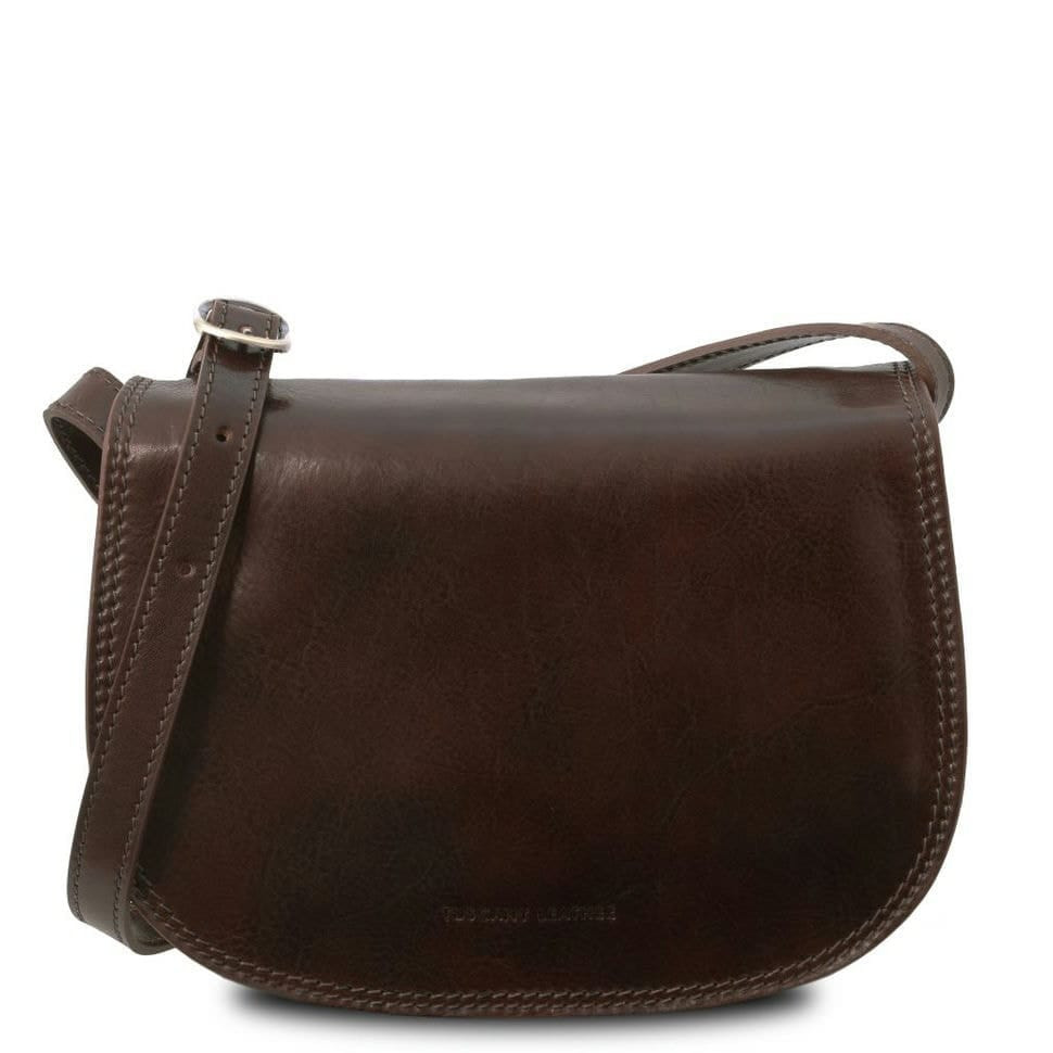 Жіноча шкіряна сумка Leather Isabella Tuscany TL9031 (Темно-коричневий) — 2