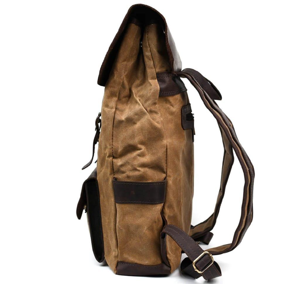 Рюкзак для ноутбука из канвас и крейзи хорс RCW-9001-4lx TARWA — 4