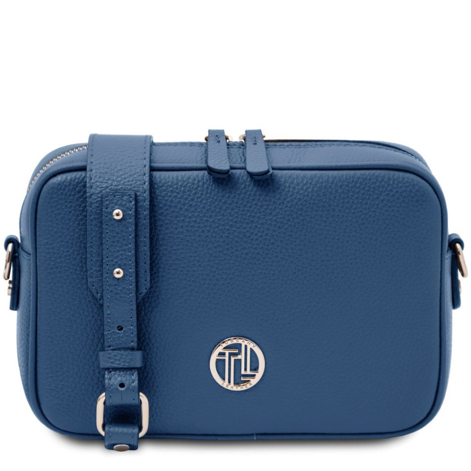 Італійська шкіряна сумка через плече жіноча Cubetto Tuscany TL142499 (Denim)
