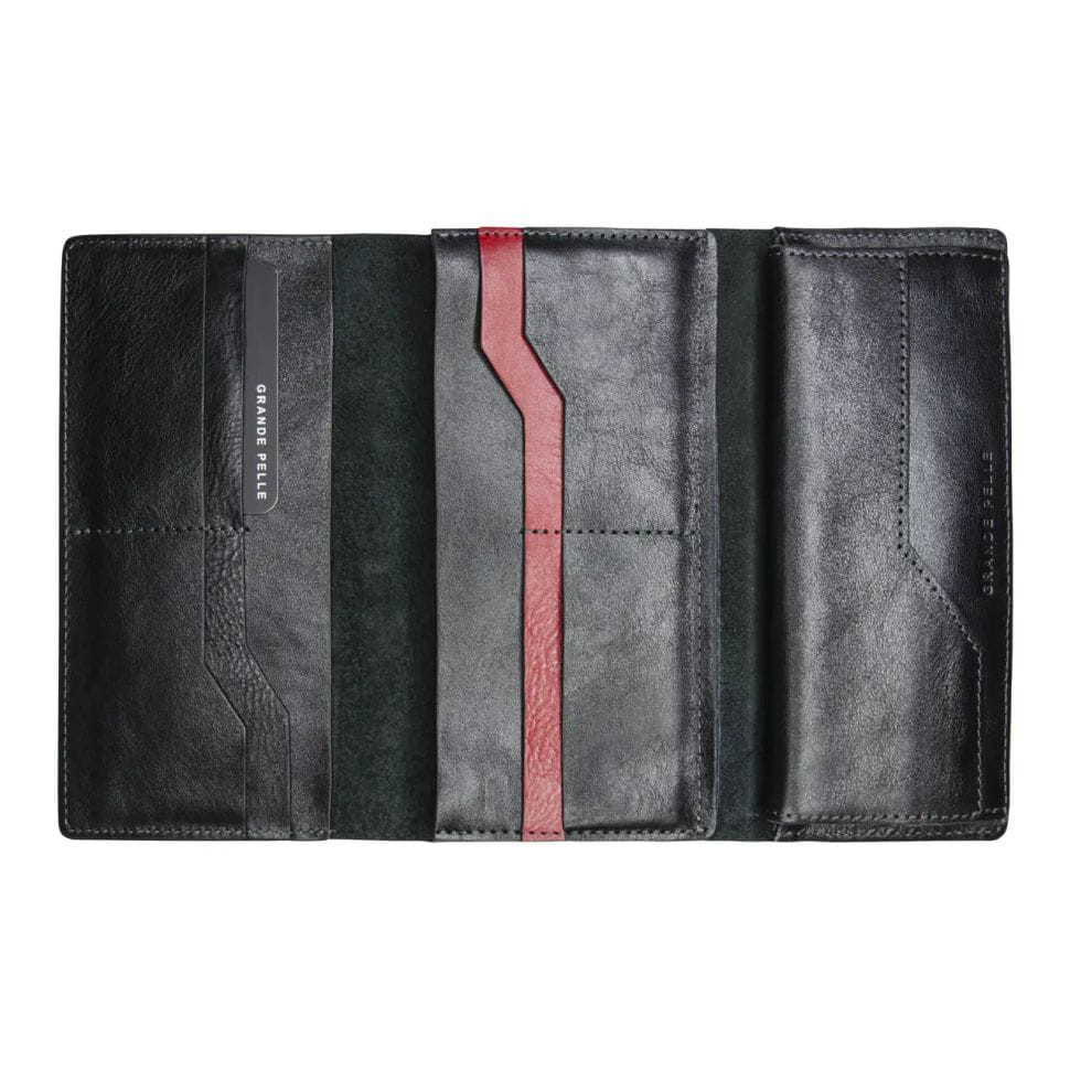 Портмоне Grande Pelle 533610 мм глянцевая шкіра чорне — 2