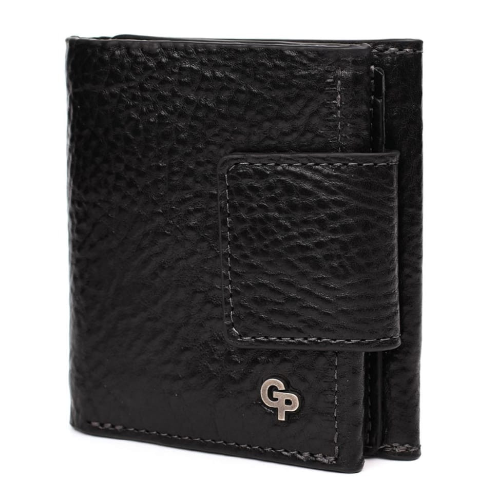 Невелике чоловіче шкіряне портмоне Grande Pelle 502410 чорне — 3