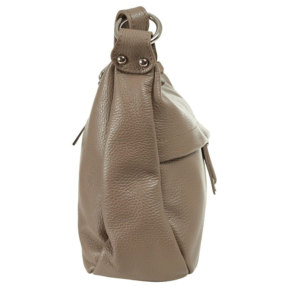 Шкіряна жіноча сумка Virginia Conti Italy - Art01355dtaupe — 3
