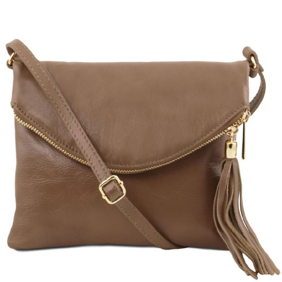Жіноча шкіряна сумка Tuscany Leather Young Bag TL141153 (темний серо-коричневий)