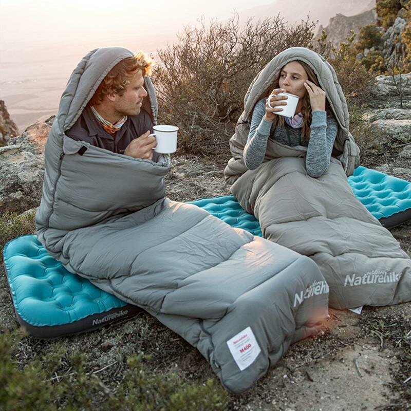 Спальник з капюшоном Naturehike M400 NH20MSD02, (1°C), лівий, зелений — 2