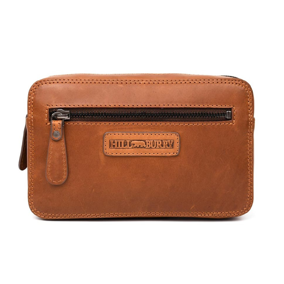 Поясна шкіряна сумка (Германия) Hill Burry HB15095 руда — 3
