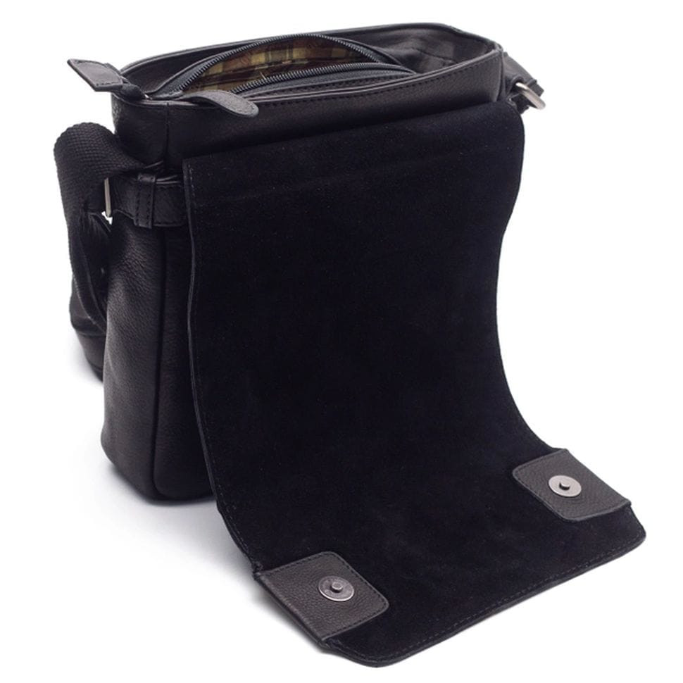 Чоловіча почтальонка зі шкіри HILL BURRY HB3200A чорна — 2