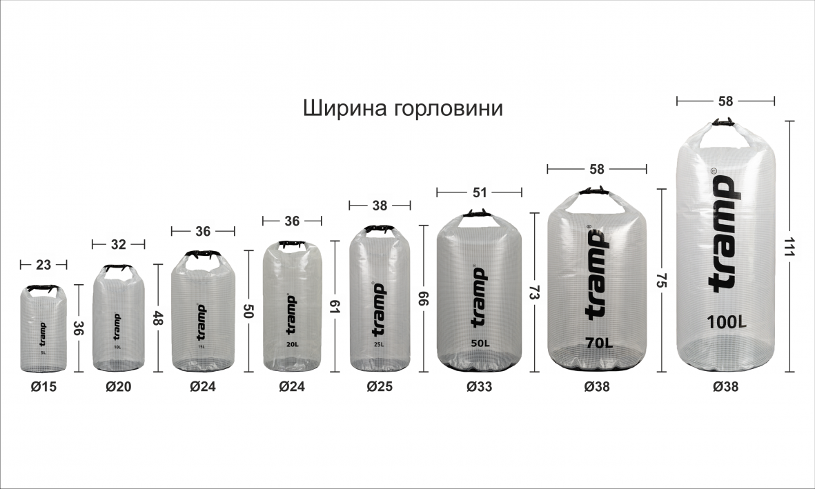 Гермомішок TRAMP PVC transparent 25л UTRA-199 — 4