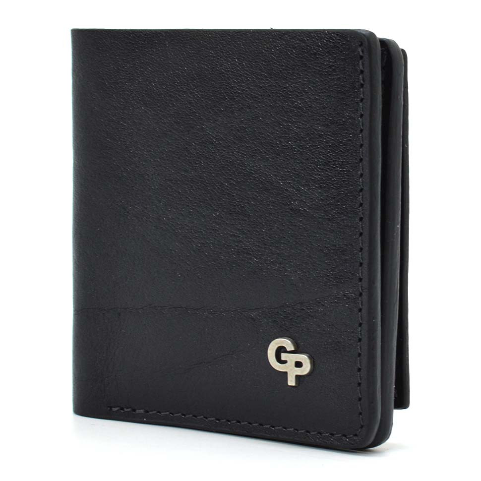 Чоловіче шкіряне портмоне чорне Grande Pelle 528410 — 3
