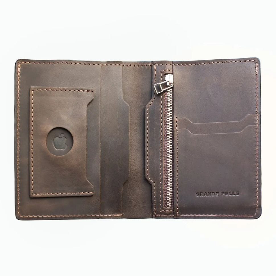 Портмоне чоловіче шкіряне с AirTag Grande Pelle 518120 — 4