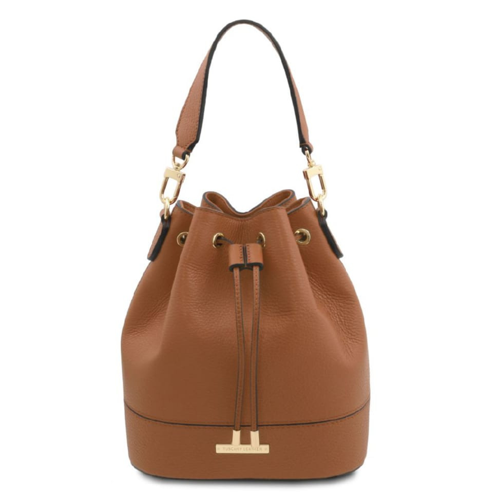 Жіноча сумка - ведро TL142146 (bucket bag) от Tuscany (Коньяк)