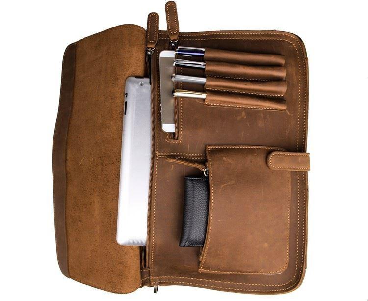 Многофункциональный мужской кожаный портфель JD6020B John McDee — 4