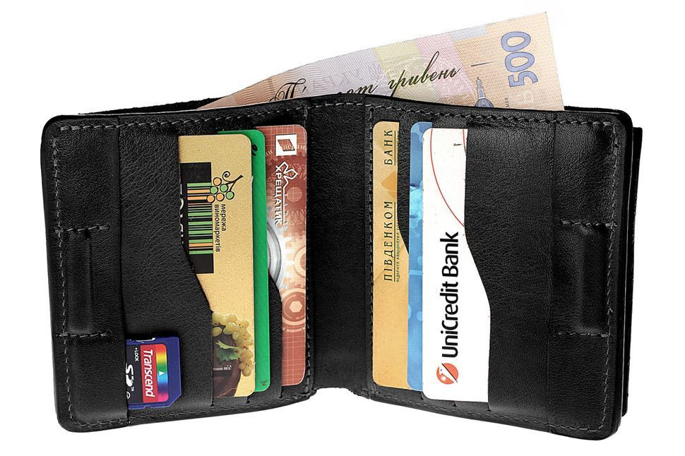 Портмоне Lettera 537610 Grande Pelle глянець чорний GP — 2
