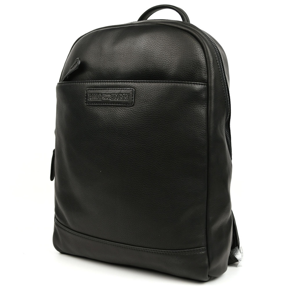 Міський шкіряний рюкзак HILL BURRY HB15295A чорний — 3
