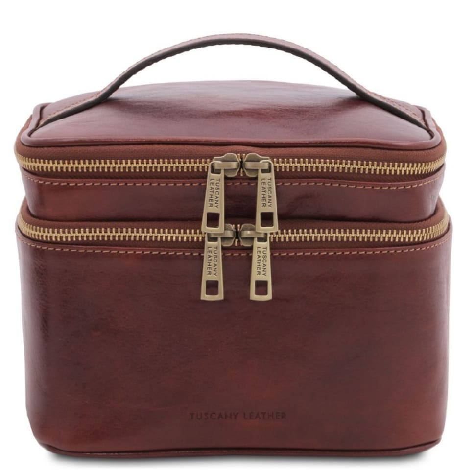Шкіряний несессер косметичка Eliot Tuscany TL142045 (коричневий) — 2
