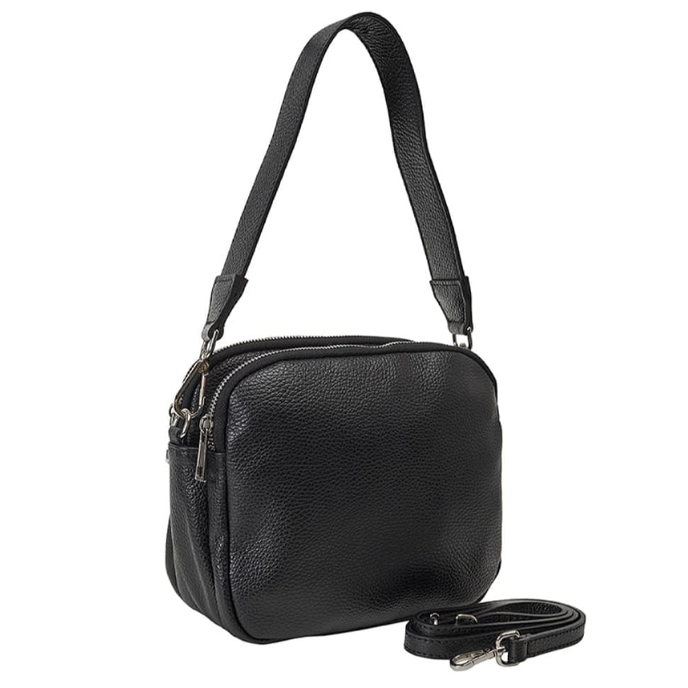 Шкіряна жіноча сумка Virginia Conti Italy - VC02807black — 3