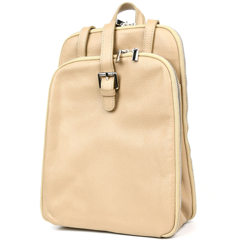 Шкіряний італійський рюкзак Firenze HB03334Beige бежевий