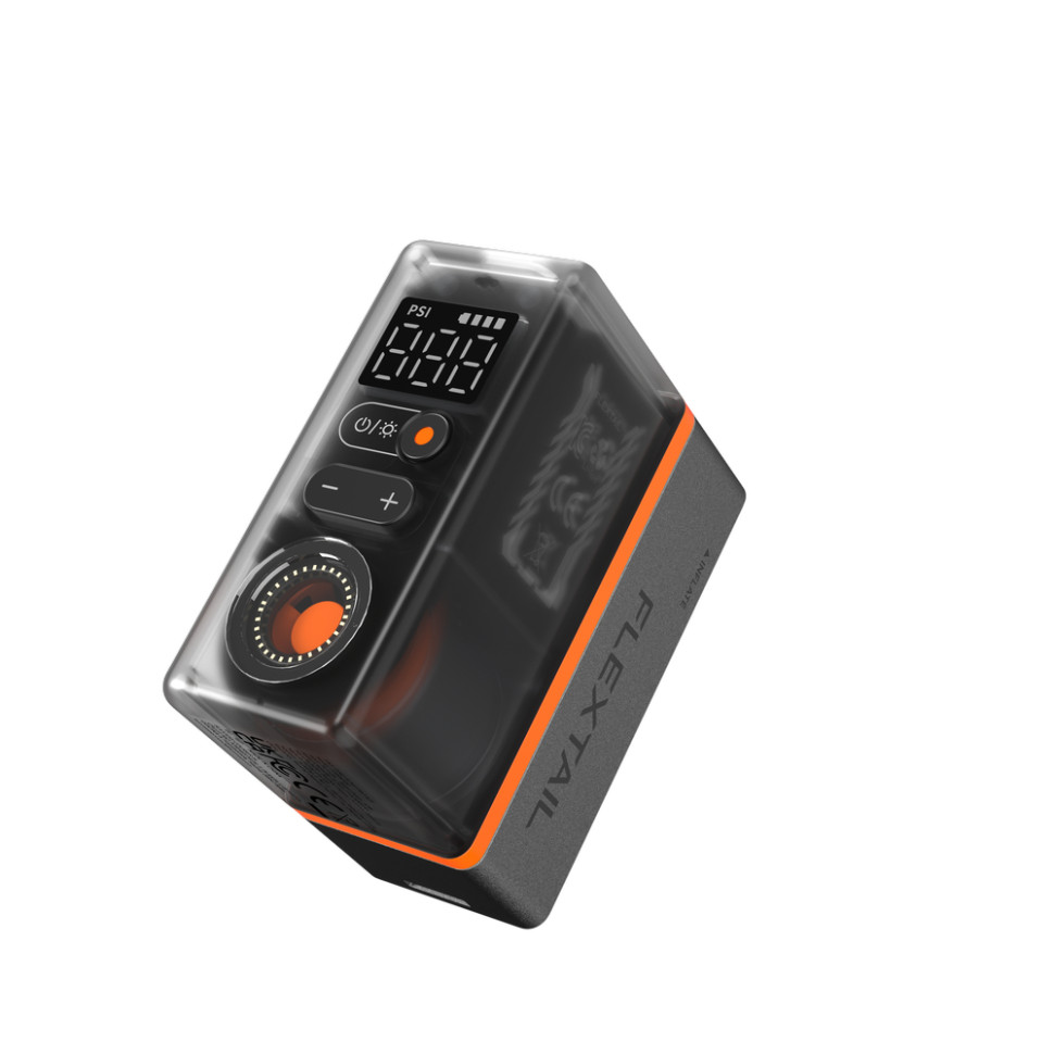 Велосипедний міні насос-задня фара Flextail Tiny Tire Pump ACS, чорний — 2
