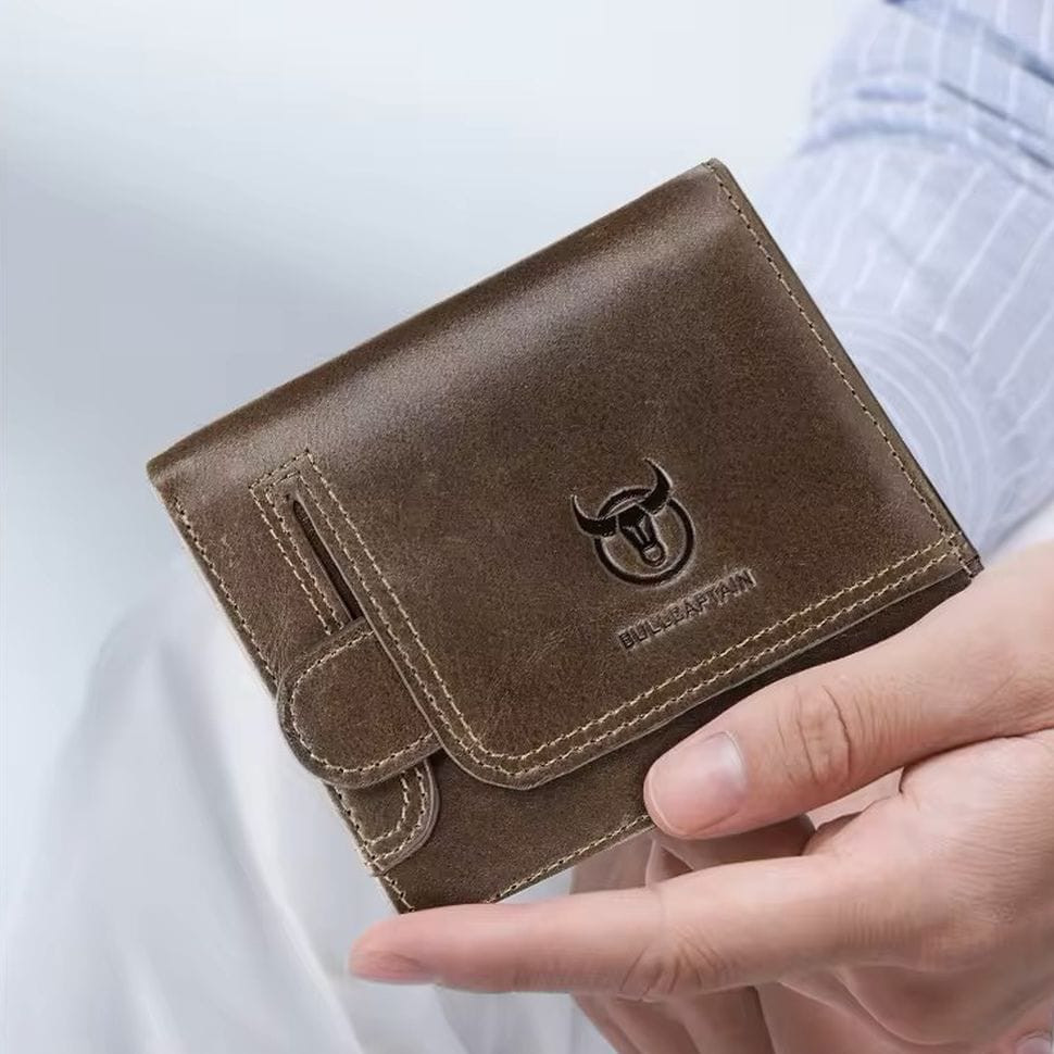 Чоловічий гаманець раскладной чорний TB037A Bull — 4