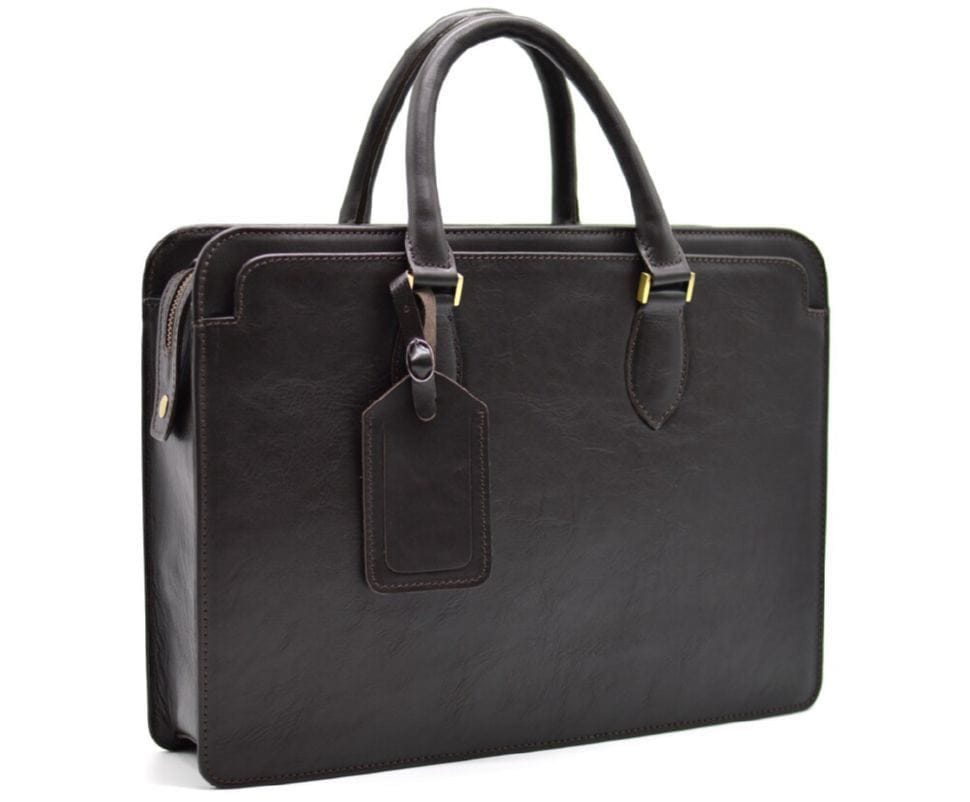Шкіряний деловой портфель TC-4864-4lx TARWA коричневий — 3