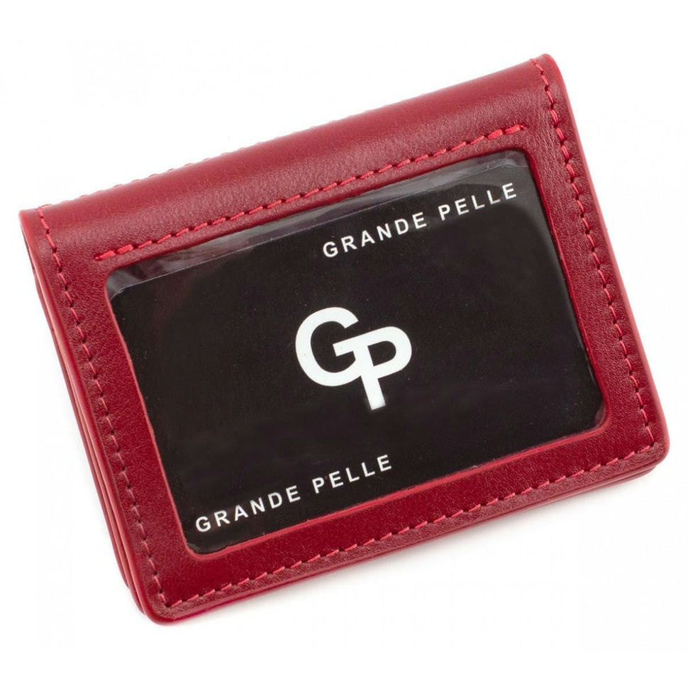 Обкладинка на права ID паспорт автодокументи Grande Pelle 221660 червона — 3